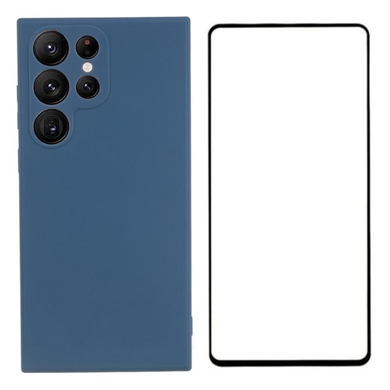 For Samsung Galaxy S23 Ultra Case with Screen Protector Soft TPU Phone Cover