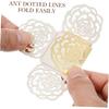 50pcs Hollow Rose Lace Paper Truffle Cups, Gold Cupcake Liners for Brigadeiro, Chocolate and Mini Candy, Ideal for Wedding, Party Dessert Table
