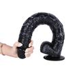 Black 3 Ring 35cm Super Long Big Mac Bigger Long Thick Simulation Penis Big Penis Adult Products