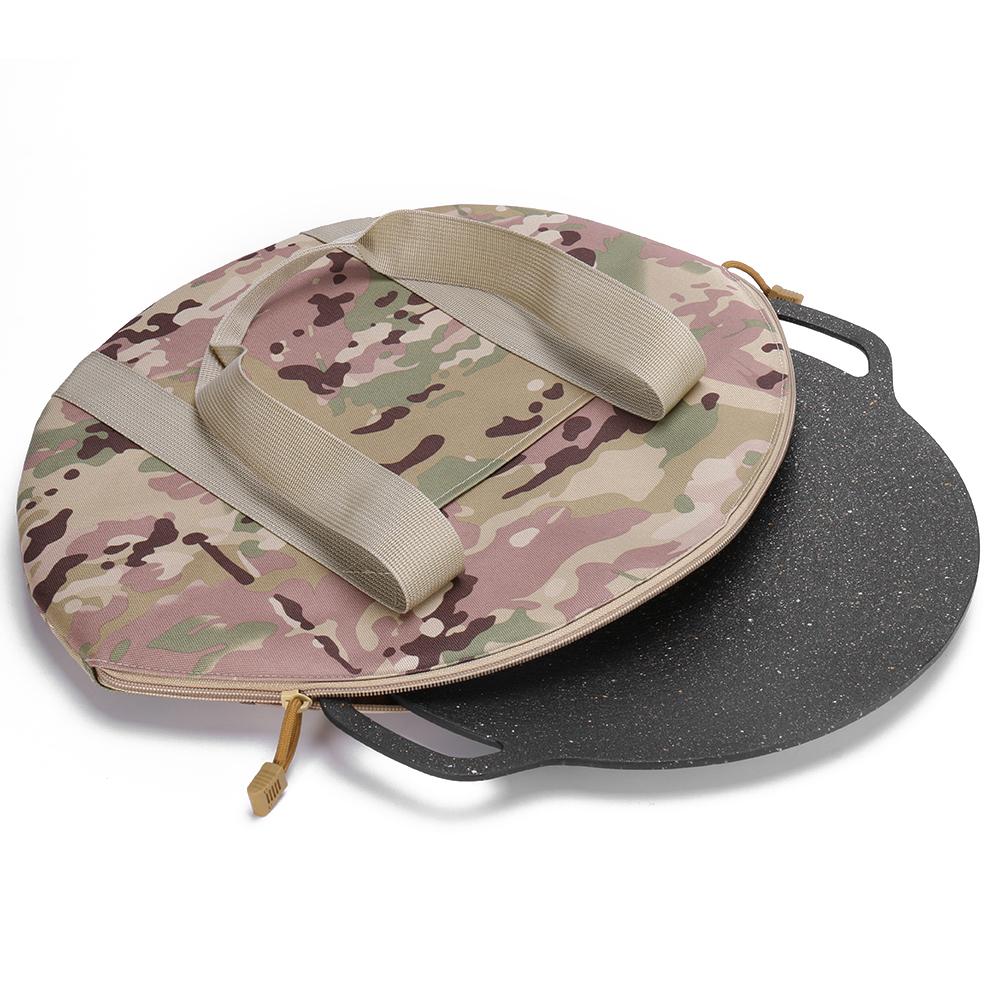 Barbecue Plate Tote Bag 600D Oxford Frying Pan Case Outdoor Camping Kitchen Utensil Cookware Storage Bag For Outdoor Picnic Tool