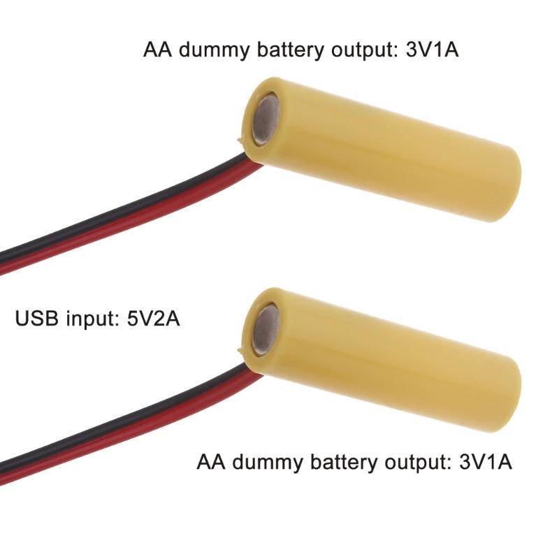 1 Set USB 5V2A to 4.5V1A AA Battery Elimination Cable Convenient Dummy Battery Power Supply Adapter Cord for Doorbells