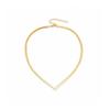 European & American V-Shaped Geometric Necklace: Cold, Simple, Hip-Hop Style with Metal Snake Bone Design.