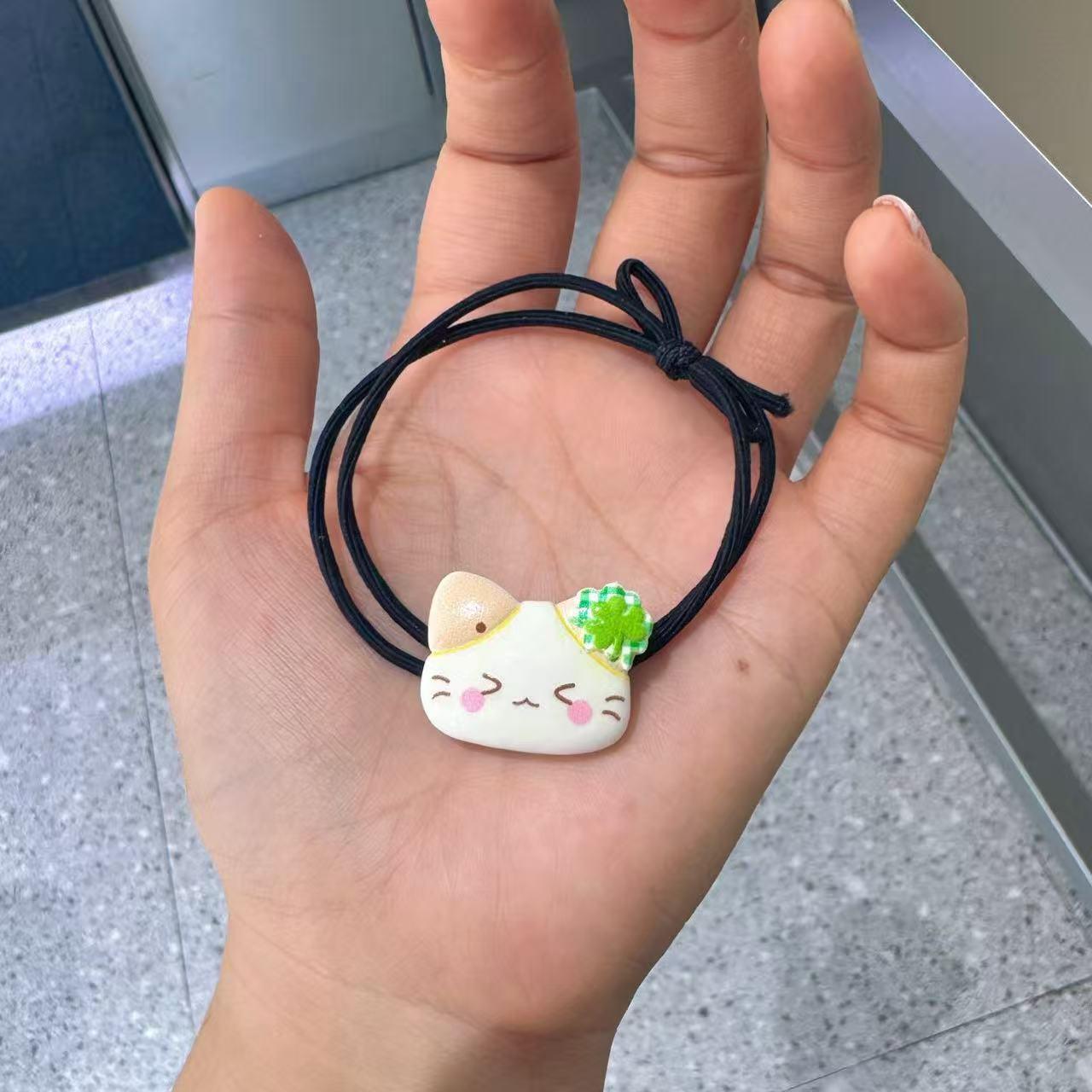 Мультяшная кошечка клевер резинка для волос: Резинка для волос в стиле Мори для пар и друзей