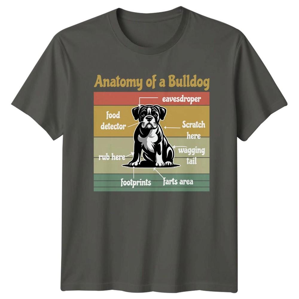 Anatomy Of A Bulldog Eavesdropper Food TShirt Bulldog Owner Christmas S