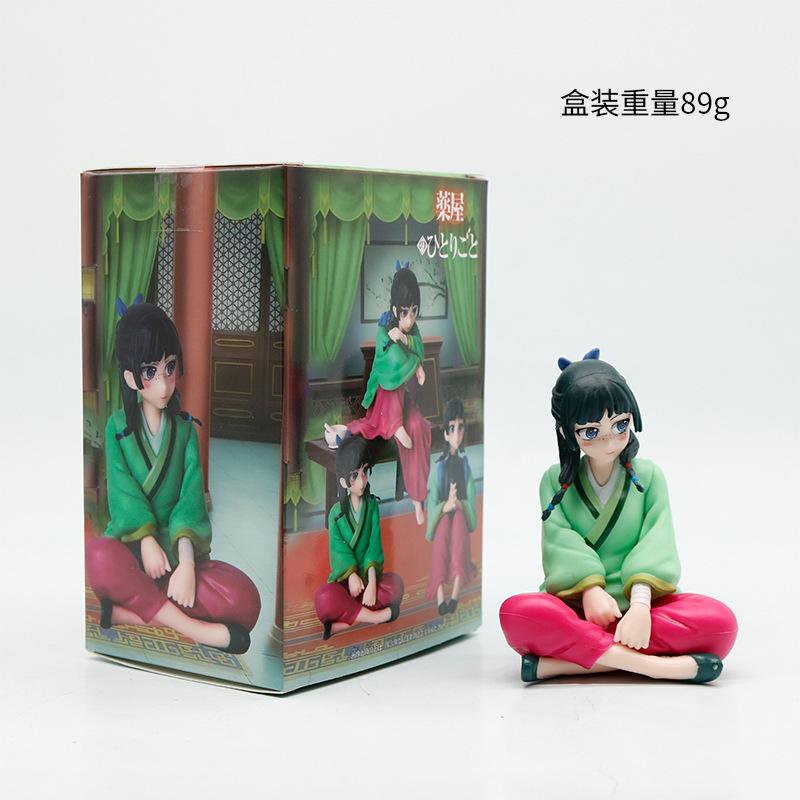 Medicine house girl's whispering cat national style animation beautiful girl leisure time desktop chassis animation model figure