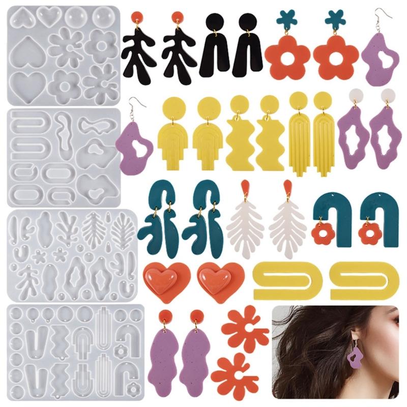 Epoxy Silicone Molds Multiple Styles Keychain Casting Molds Jewelry Making