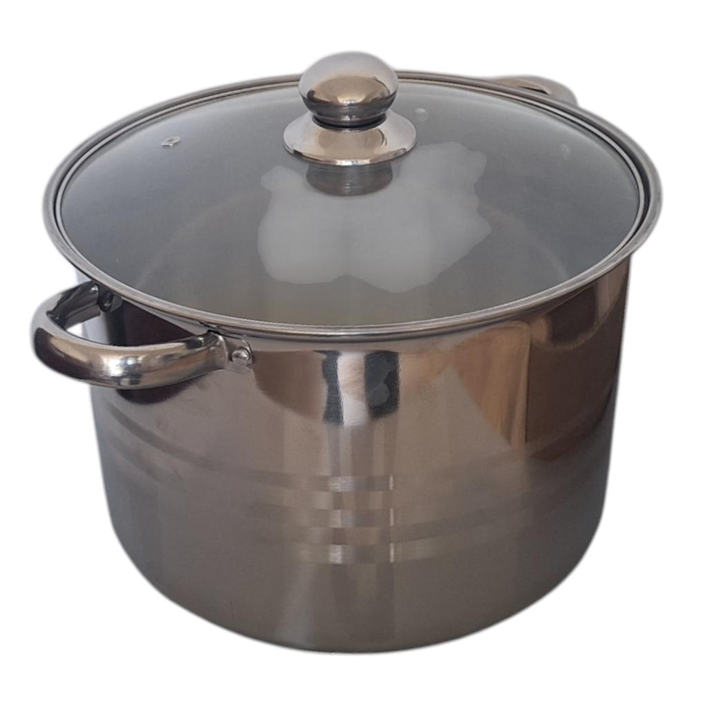 STAINLESS STEEL POT 28 cm GASTRO POT 12.5 L WITH METAL LID