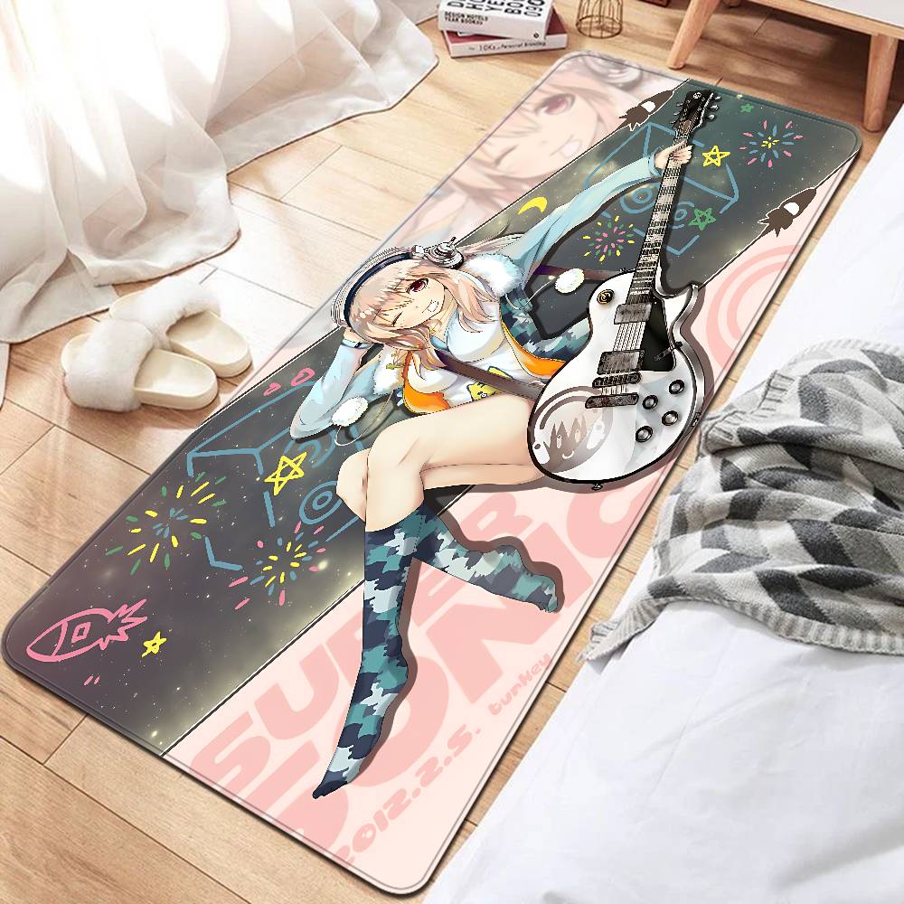 S-Super Sonico Hallway Carpet INS Style Soft Bedroom Floor House Laundry Room Mat Anti-skid Bedside Area Rugs