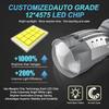 MAXGTRS 200W Auto LED Lens H4 Headlight for Cars High Beam Low Beam Projector Turbo Fan 6000k White Color Lighting