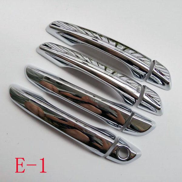 Door Handle Cover ABS Chrome for Hyundai Solaris 2 II Mk2 2017 2018   Car Accessories Imitation Carbon Fiber