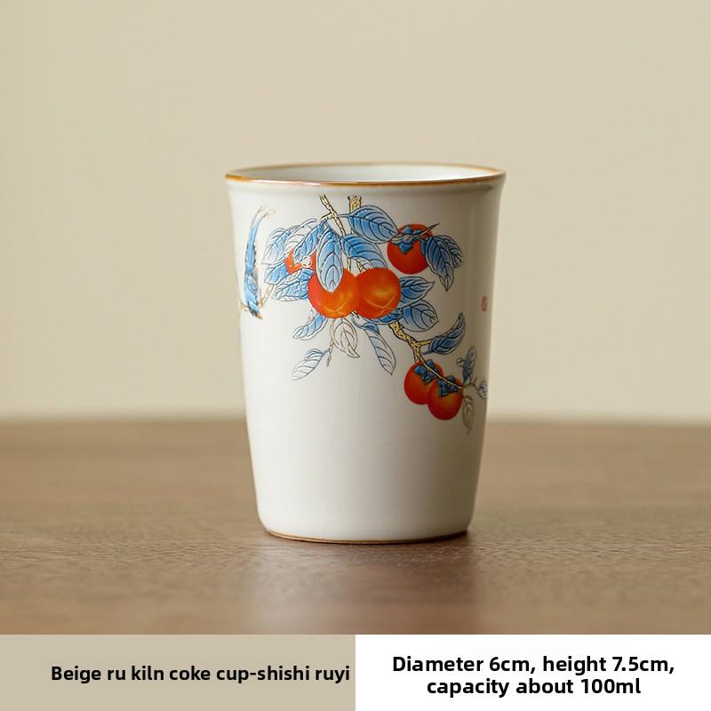 

Ручная печь чашка панда, керамическая чашка для колы, мастер-чашка, бытовая большая чашка для чая с пузырьками, одинарная чашка, чашка для воды, чайный сервиз 90ml