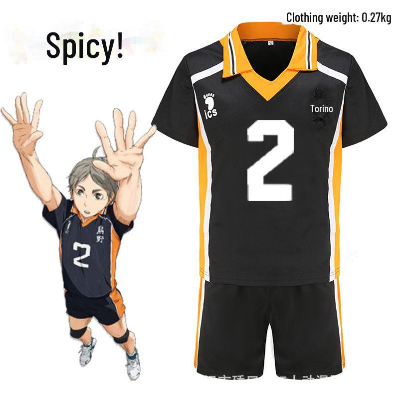 Haikyuu Karasuno Team Cosplay Uniform - Hinata Shoyo & Kageyama Tobio Short-Sleeve Edition