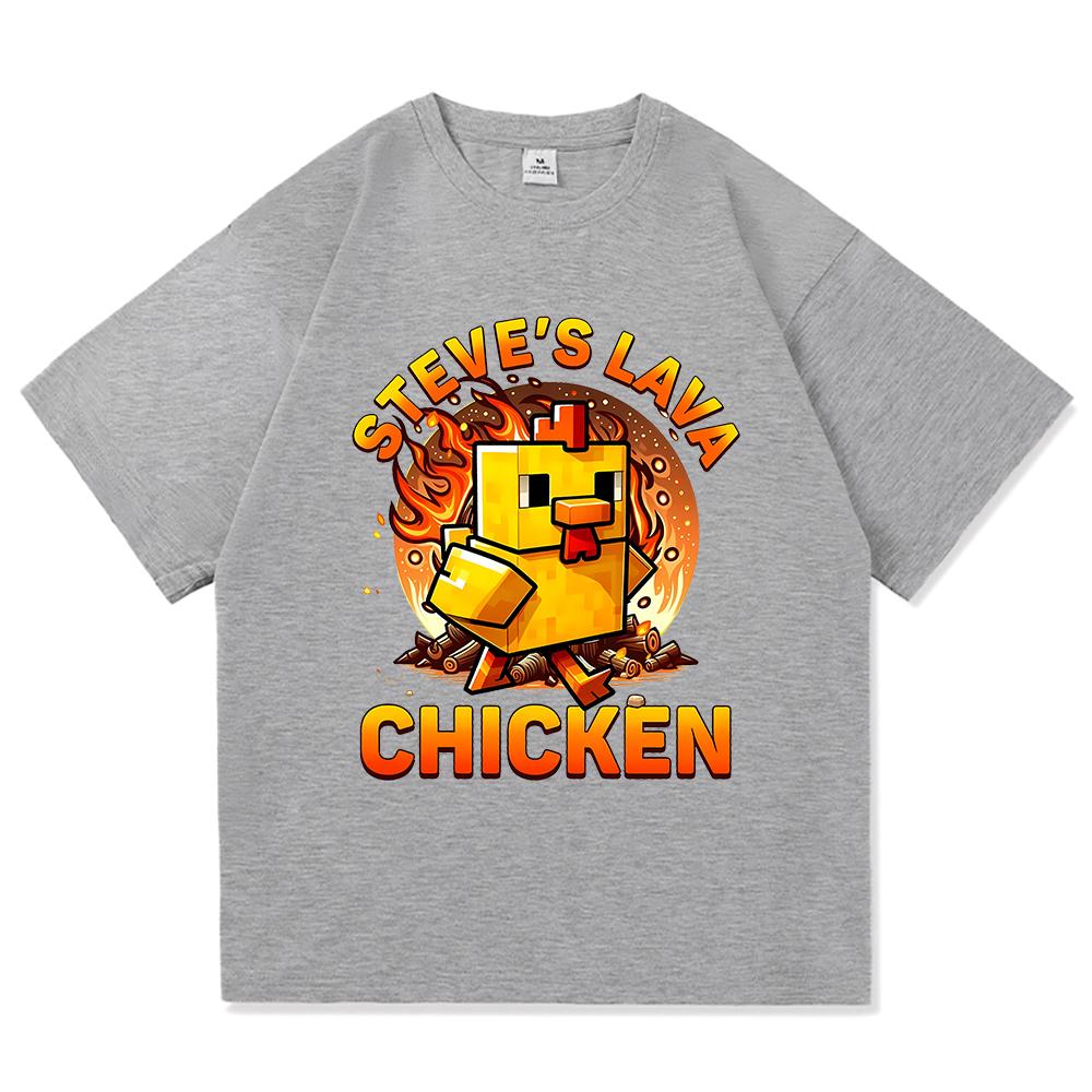 Funny Chicken Game T Shirt Hot Fashion Men Harajuku Aesthetic Vintage Graphic T-Shirt Unisex Cartoon Casual Cotton Tees Shirts