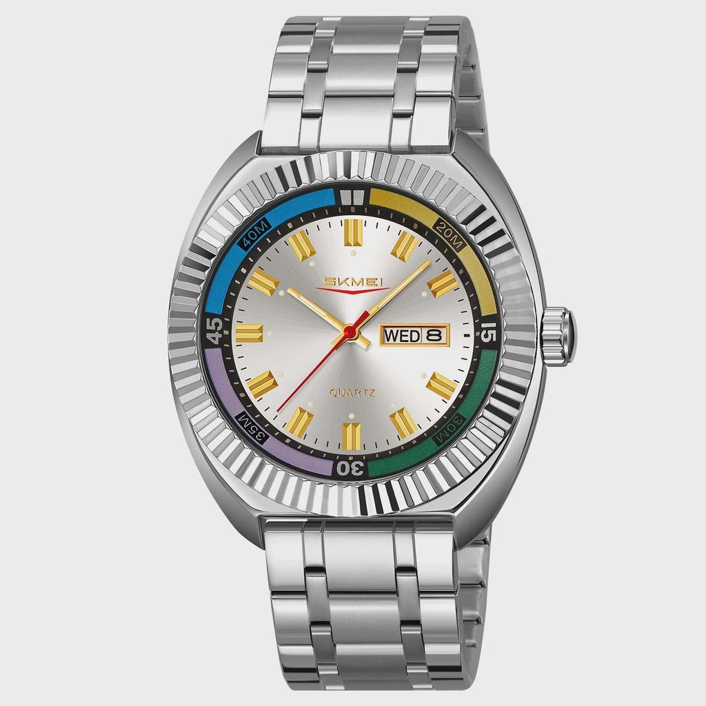 SKMEI Business Fashion Design 3Bar Waterproof Time Week Date Wristwatch Movement Quartz Watches