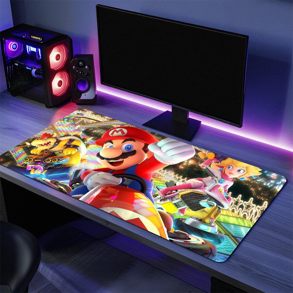 Karts 8 Deluxe Cute M-Mari Mouse Pad Desk Mat Large Non-slip Anti-fray Keyboard Ergonomic Office Rubber PC Home Custom
