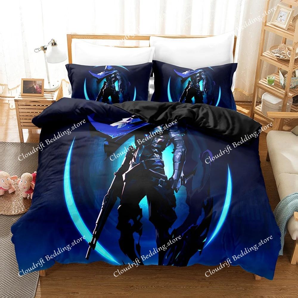 Nuovi Set Biancheria da Letto per Gioco VALORANT Set Copripiumino Con Federa Letto Singolo Matrimoniale Queen King Biancheria da Letto Tessuti per la Casa