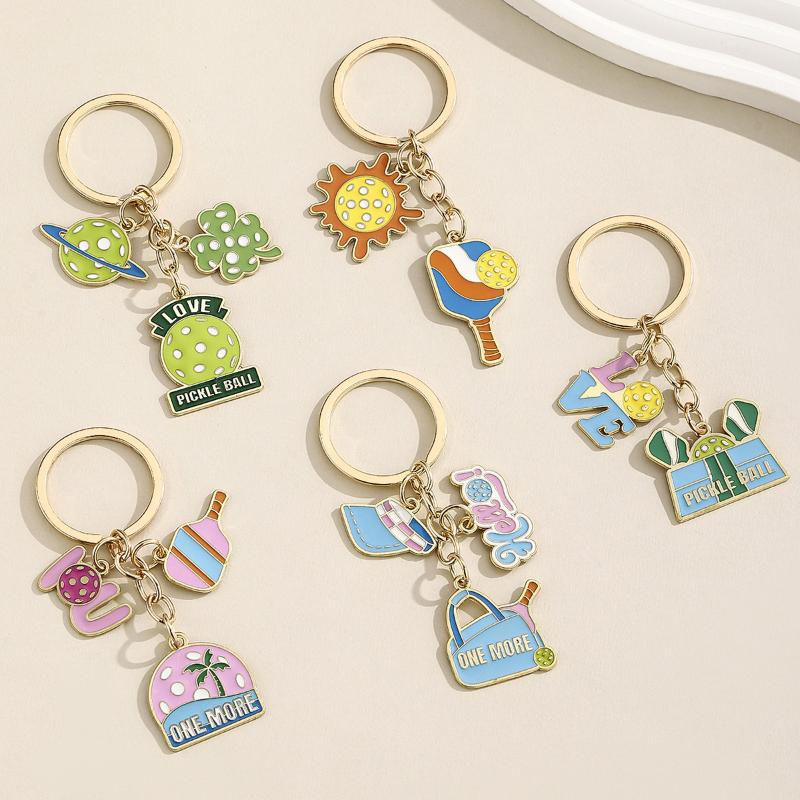 Pickleball Bag Tag Keyring Selling English Pickball Pendant For Party Hoilday Handbag Birthday Gift Car Keychain Accessories