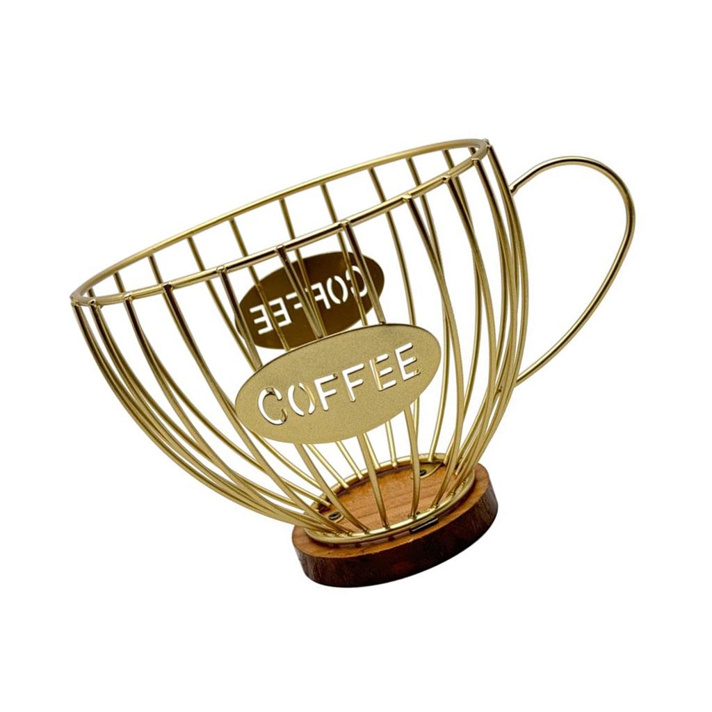 Metal Wire Coffee Storage Rack Convenient Coffee Pods Basket Decorations for Kitchen Countertop Espressos Pods Stand