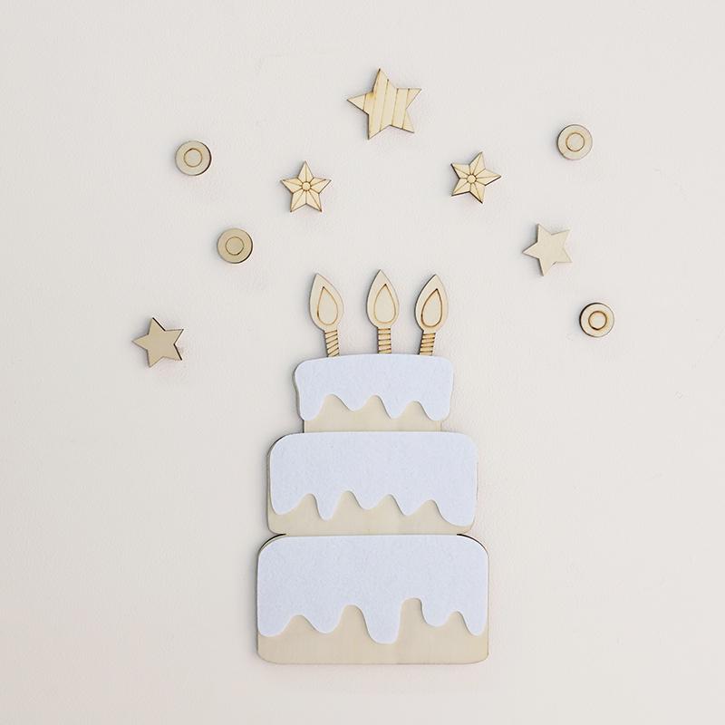 Mori Girl Cream Felt Birthday Hat for Children's 1st Birthday Photoshoot