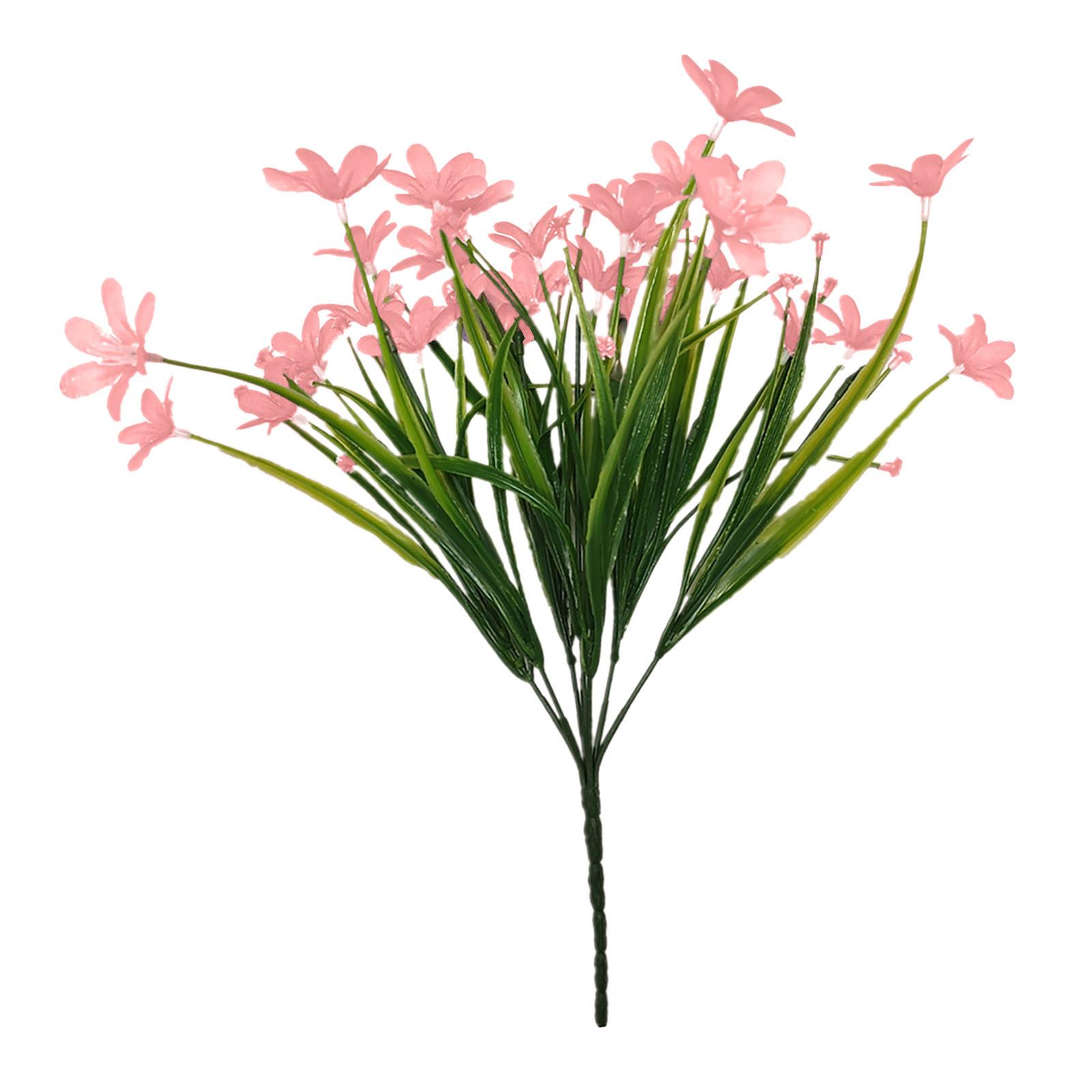 

Artificial Orchid Flower Stem with 7 Branches and 28 Heads Realistic Silk Floral Arrangement for Home Office Event Decoration 1PC рожевий