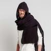Multi-wear Sjaal met Capuchon, Vintage Gekreukelde Katoenen Hoofddoek Wikkel, Unisex Capuchon Cape voor Cosplay Dagelijks Buiten