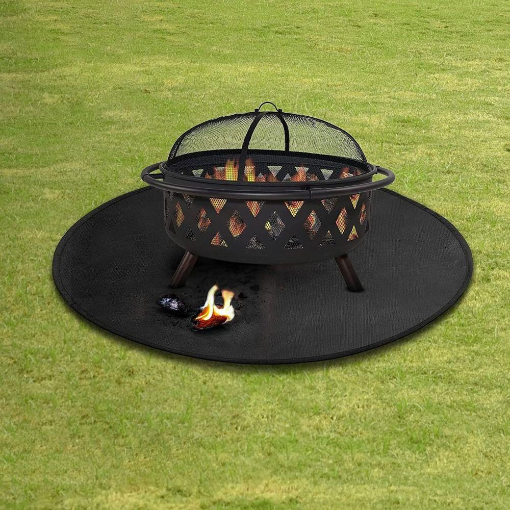 Hitzebeständige Kamin-/Feuerstelle-Matte Ölbeständige Flammhemmende Matte Camping-Feuerfestes Tuch BBQ-Grill