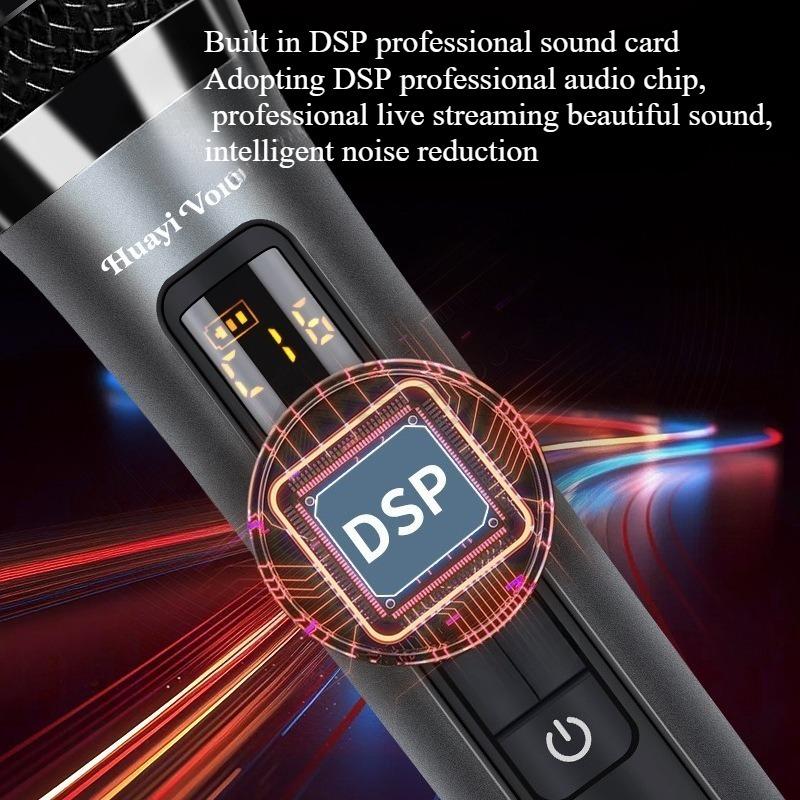 Reverberation Microphone Singing KTV Home and Outdoor Heart-shaped Directional Sound Card Integrated Microphone