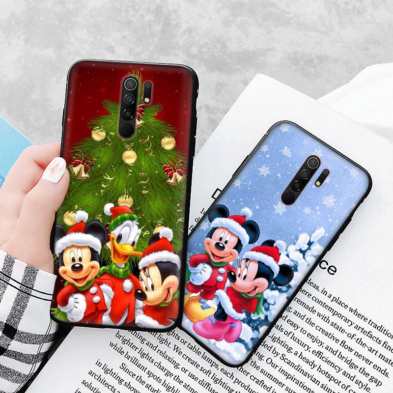 Black Case for Xiaomi Redmi 13C Note 9 iPhone XR 7 8 14 15 11 12 13 X XS Pro Max Samsung A25 S23 S24 FE Ultra Plus Christmas Xmas