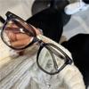 Retro Black Prescription Glasses - Large Frame, Anti-Blue Light, Unisex Korean Fashion