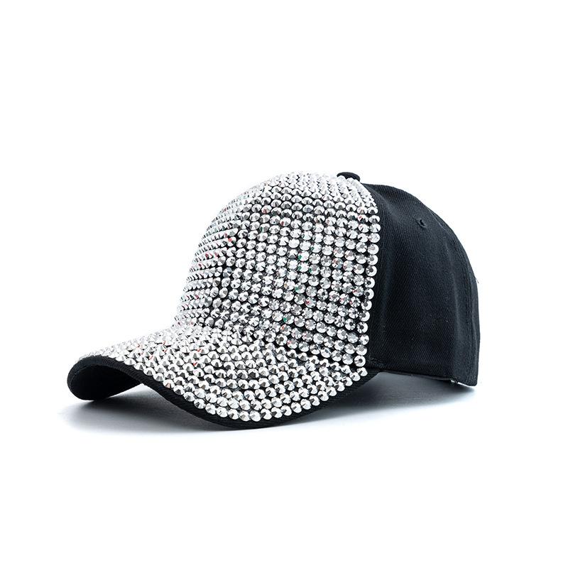 Sunshade new Korean trendy full diamond baseball cap neutral wind foreign trade rhinestone adult wide-brimmed hat