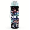 1PC Roblox Sneider Character Collage Poster 750ml Color Plastic Water Bottle Leakproof Flip Straw Lid For Sports Office Home Use