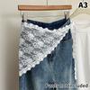 New Triangle Short Skirt Half Skirt Butt Curtain Skirt Lace Trim Small Apron Knitting Lace Stacked Ins Korean Spring Headscarf