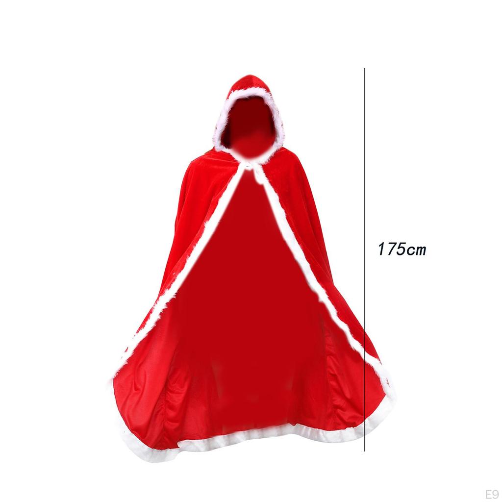 Christmas Hooded Cape Cloak Robe Costume Cosplay Lightweight Skin Friendly Accessory for