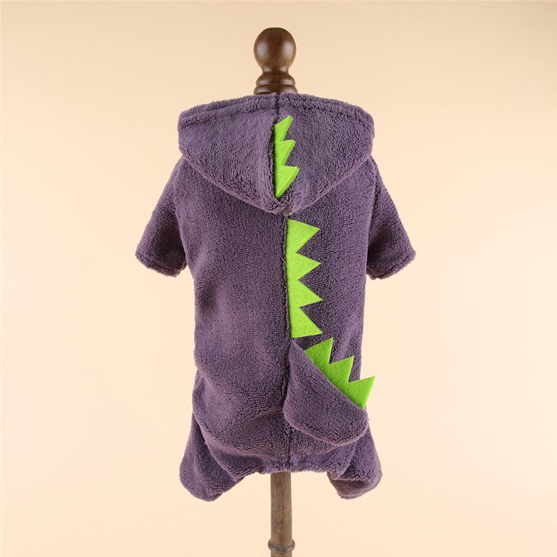 Dinosaur Transformation Four-Legged Dog Outfit - Thick & Warm Pet Costume