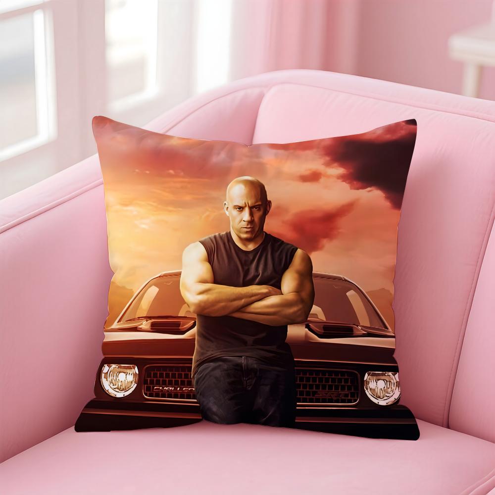 Film FFast Furious Cushion Cover Pillow Case Ultra Soft Skin Friendly Fabric Cloud Like Comfort Concealed Zipper
