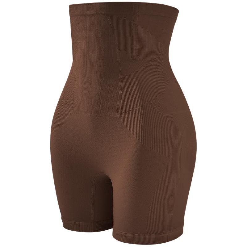 Large Size Women s Belly Lift Hip Shaping Corset Waist Postpartum High Waist Hip Boxers M коричневый