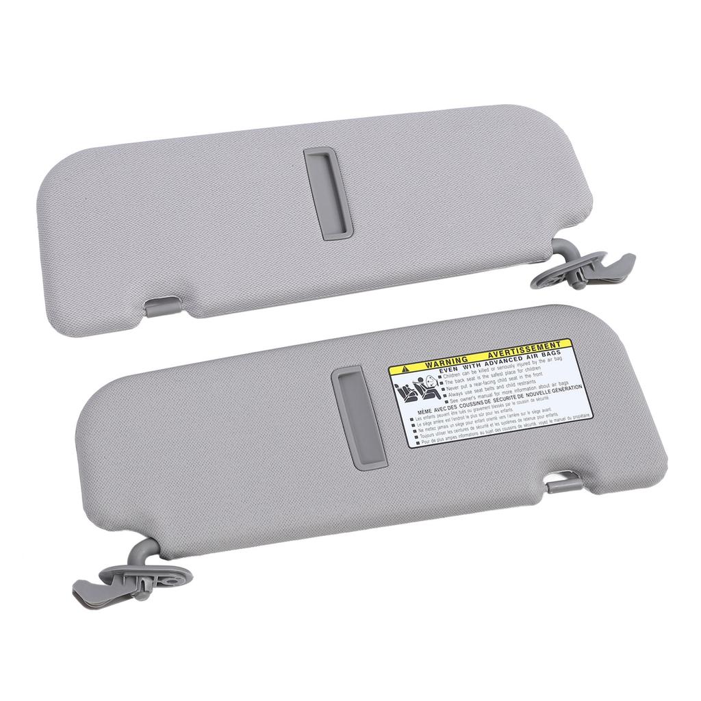 1 Pair Sun Visor 85210‑2V130‑TX Sturdy Grey Sun Shielding Visor Board with Makeup Mirror for Veloste