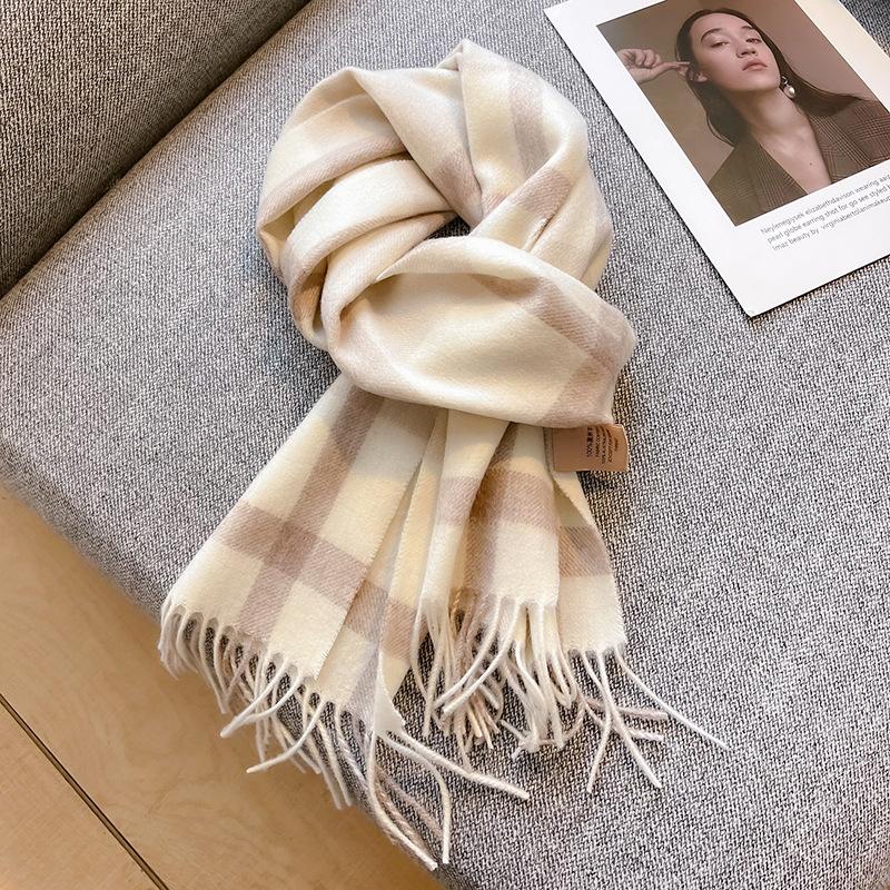 100% Wool Winter Scarf for Women Long Warm Cashmere Scarves Hijab Solid Lady Shawl Wrap Female Pashmina Bandana Head Scarves
