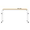 Mobile Overbed Table, Queen Size Over The Bed Desk with Wheels, Height And Length Adjustable Tilting Laptop Desk for Hospital And Home Use