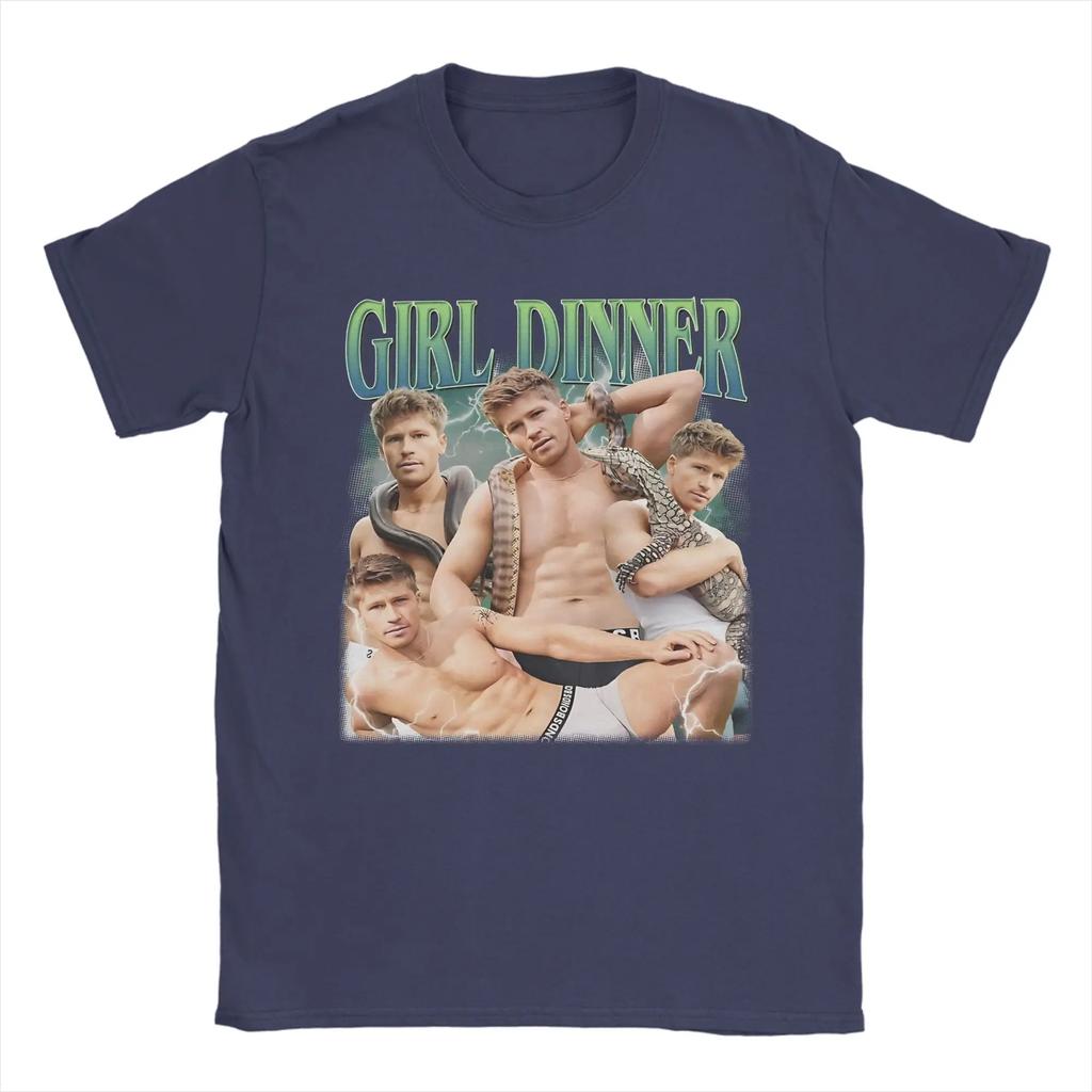Robert Irwin Girl Dinner T-Shirt Men Women Vintage Cotton Tee Shirt O Neck Short Sleeve T Shirts Birthday Present Tops