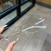 Fashionable Women's Anti Blue Light Flat Reading Glasses with Edge Cut Sparkling Stars and Diamonds