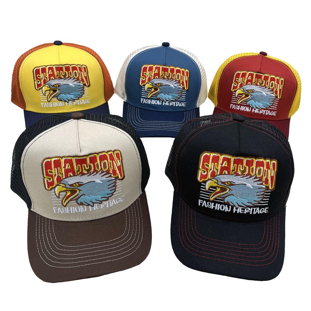 Bald Eagle Embroidered Sun Hat Male And Female Couple Mesh Cap Truck Driver Hat Breathable Baseball Cap