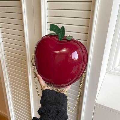 Portemonneetje Fruitvorm Kettingtas Grote Capaciteit Effen Kleur Leer Ronde Pouch Anti-spat Water Polyester Portemonnees en Handtassen