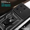 For Infinix Note 30 Pro 4G Slim-Fit PC+TPU Kickstand Anti-Drop Cover Slide Lens Protection Phone Case