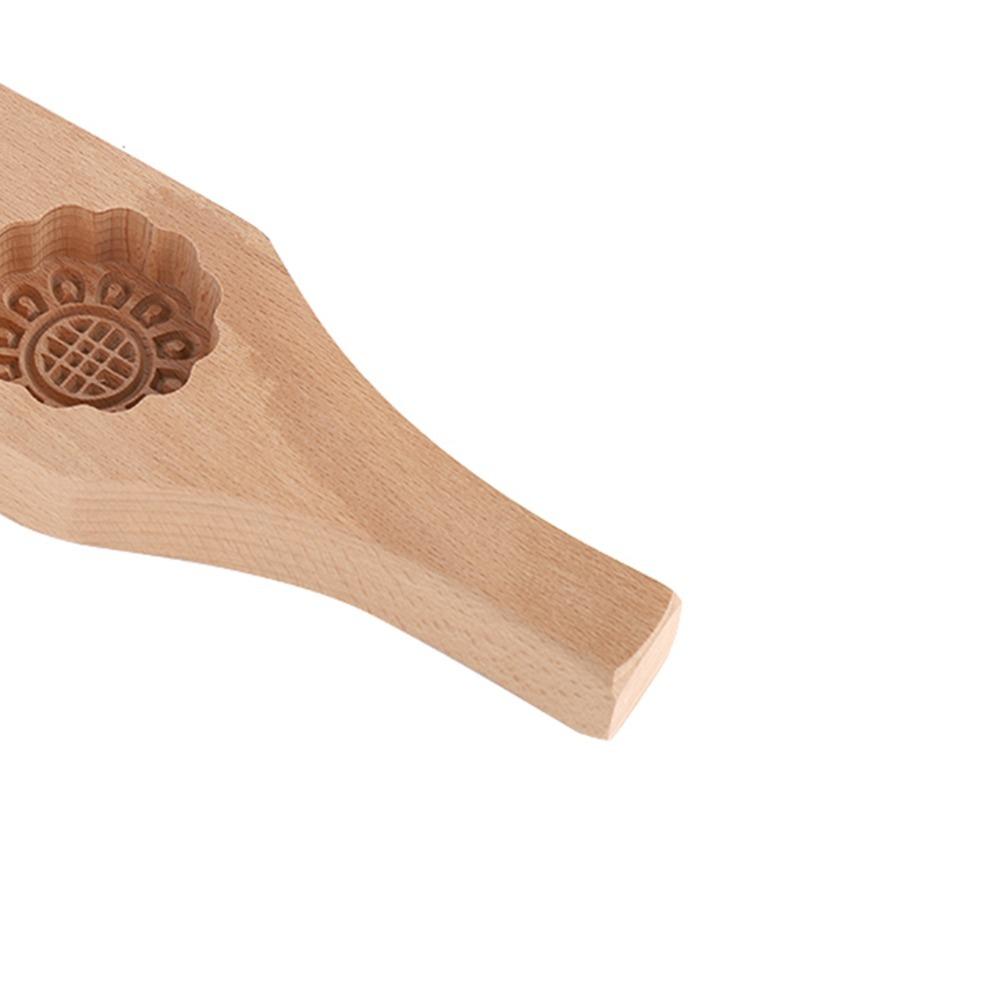 Wooden Moon Cake Mold 4 Flower Pattern Wood Pastry Mold Cake Baking Tools Mung Bean Cake Ice Skin