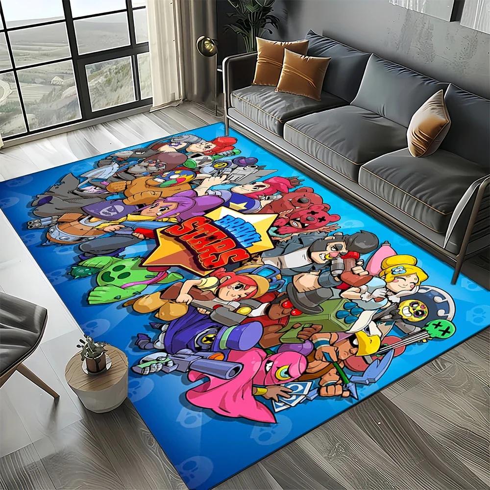 3D Classic star Game Cartoon Carpet Rug for Living Room Bedroom Home Sofa Decoration,kids Play Non-slip Floor Mat Christmas Gift