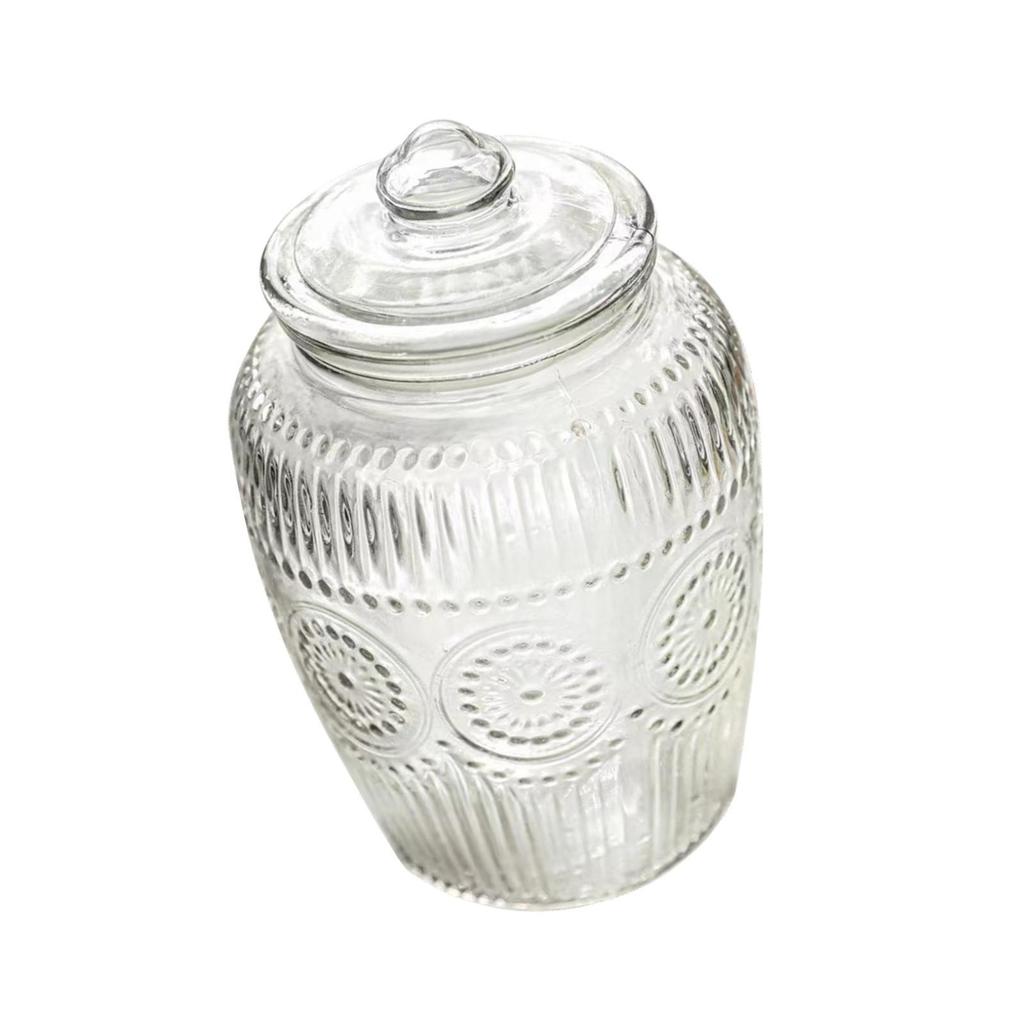 Duży Szklany Słoik 2000ml z Pokrywką Szczelny Pojemnik do Przechowywania Herbaty Szklany