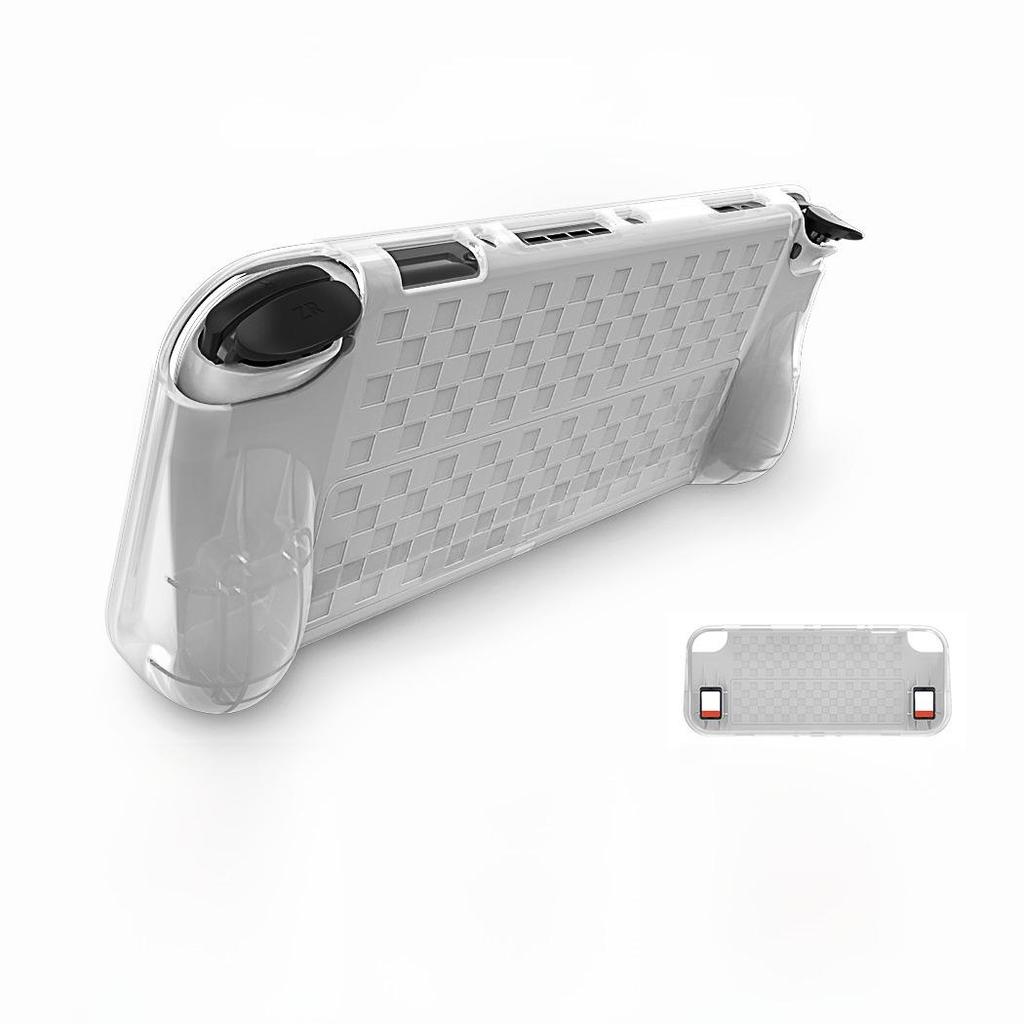 Nintendo Switch OLED TPU Schutzhülle mit Dual-Spielkartenfach & Griff-Kombination