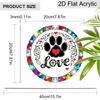2D Flat Acrylic Paw Print Suncatcher, 7.87/11.81in Colorful Love Pet Window Hanging, Stained Style Decor, Pet Lover Gift