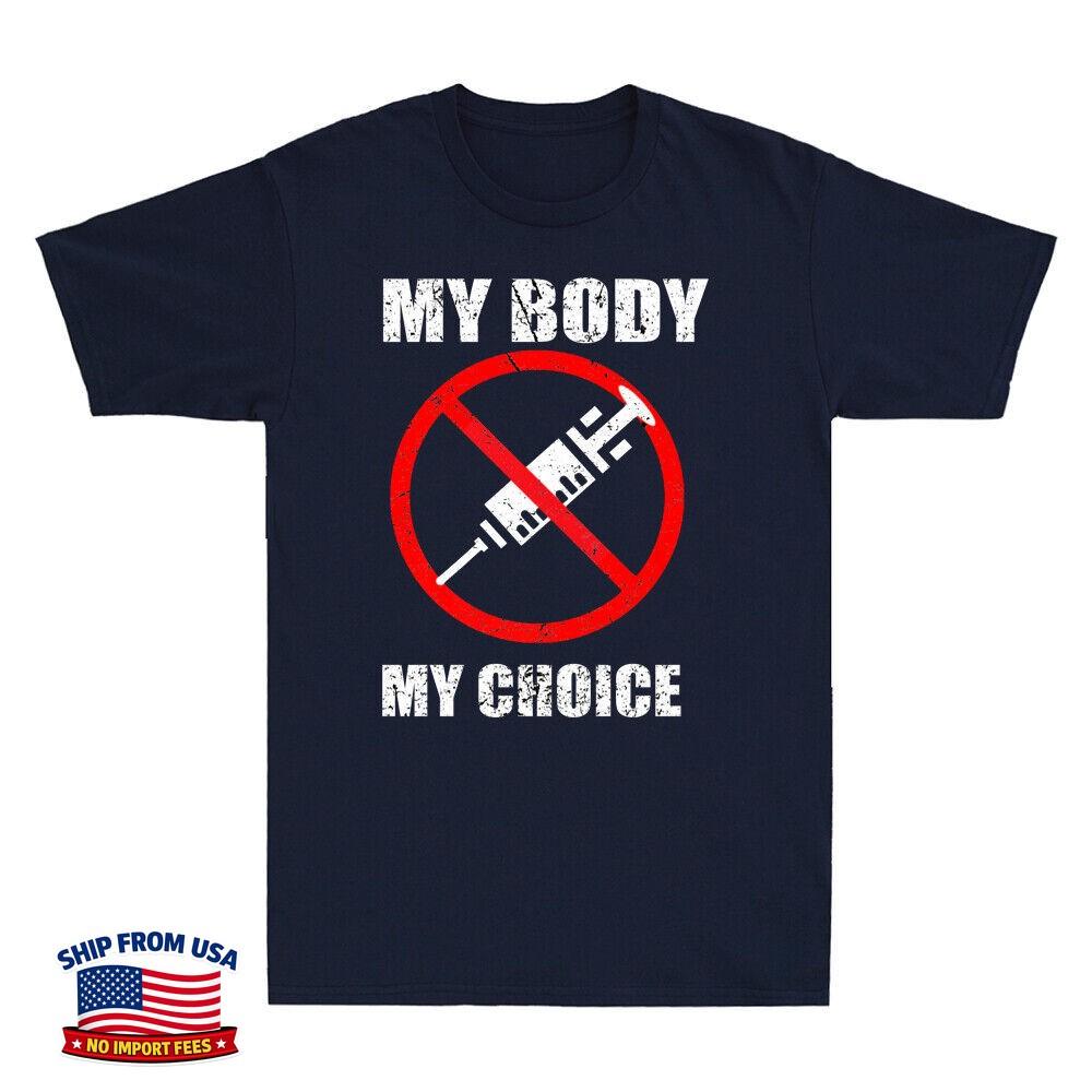 My Body My Choice Shirt No Forced Vaccines Anti-Vax Gift Vintage Men's T-Shirt